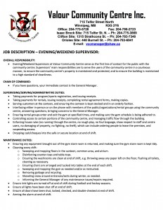 Job Description - Evening-Weekend Supervisor - PUBLIC POSTINGpg1